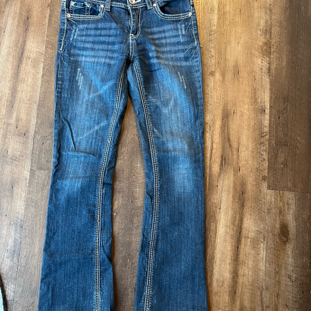 Classic Blue Denim Bootcut Jeans